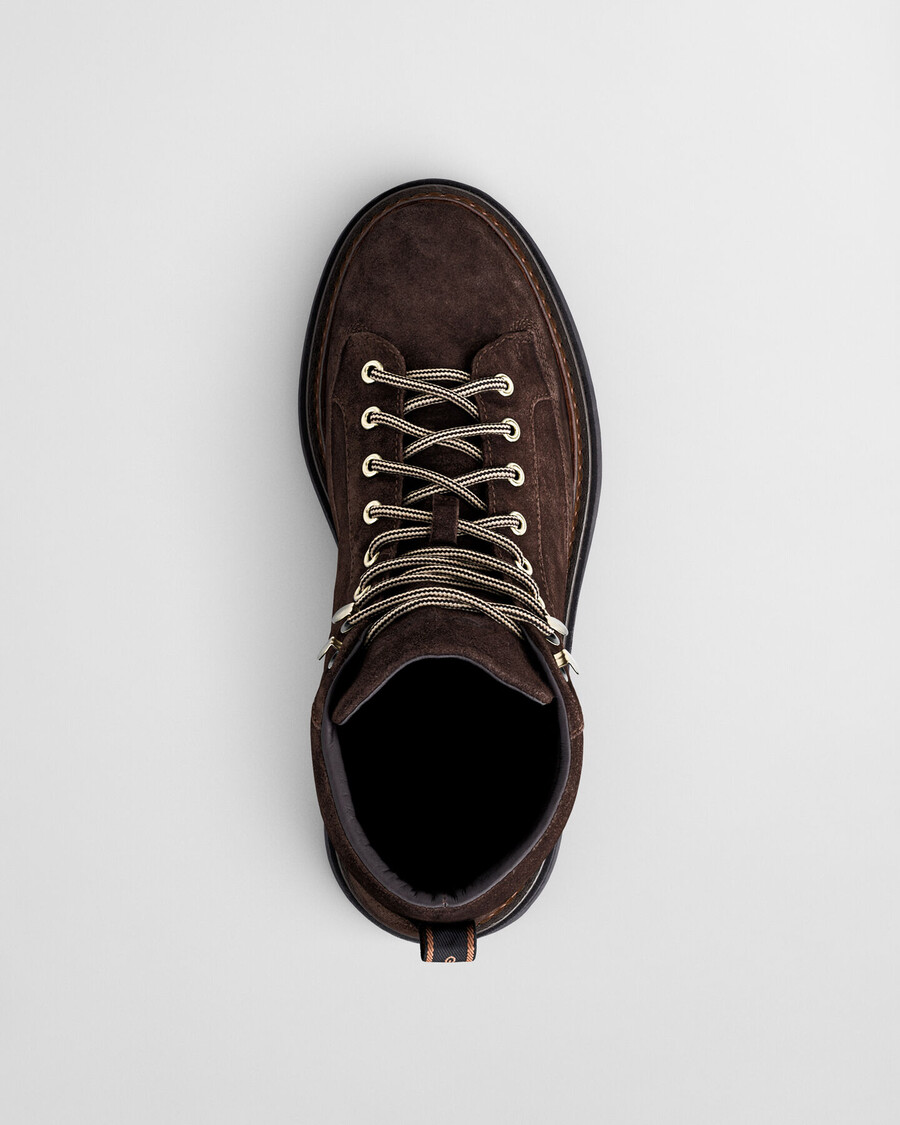 hillprep mid suede boots - deep brown