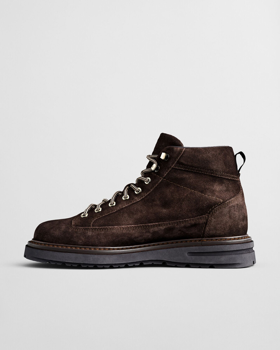 hillprep mid suede boots - deep brown