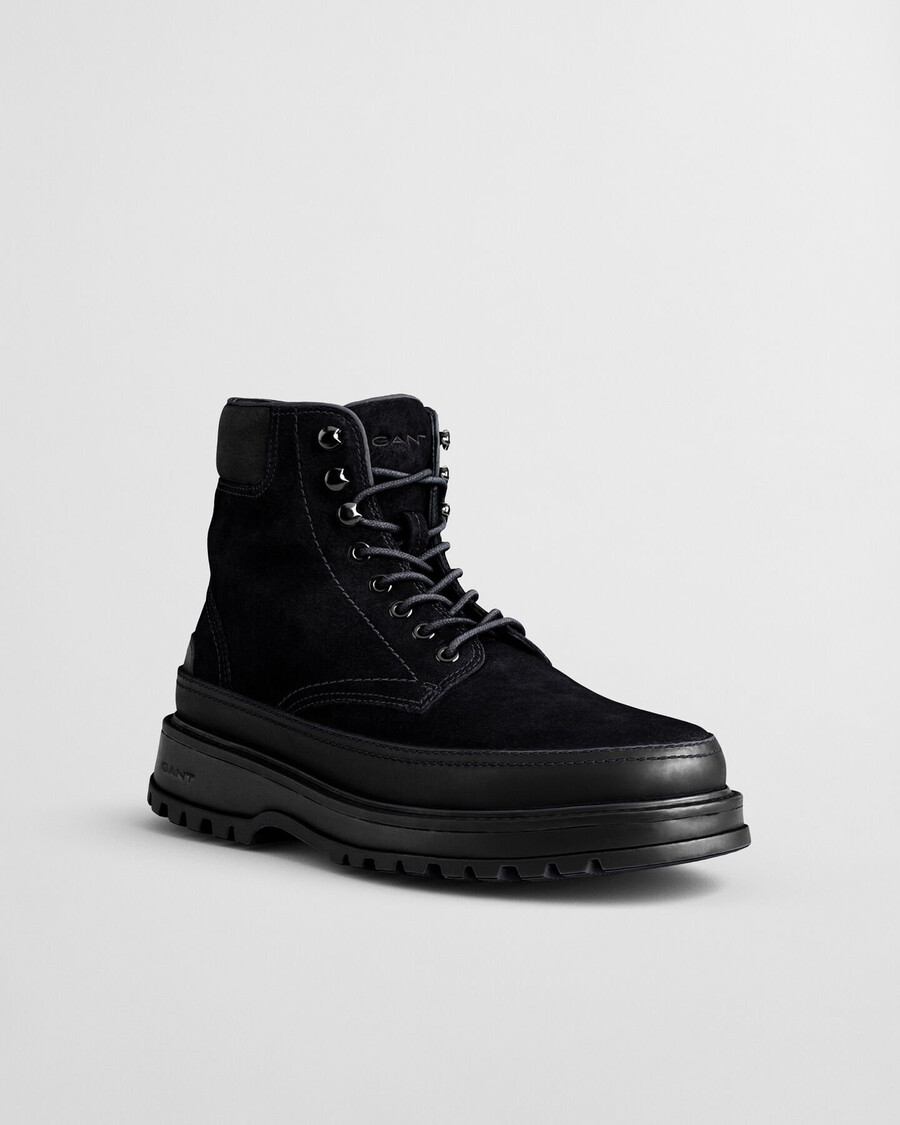 clafton suede laceup boots - black