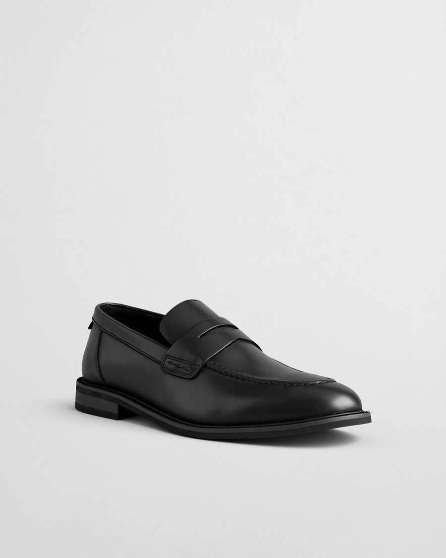 lozham leather loafers - black