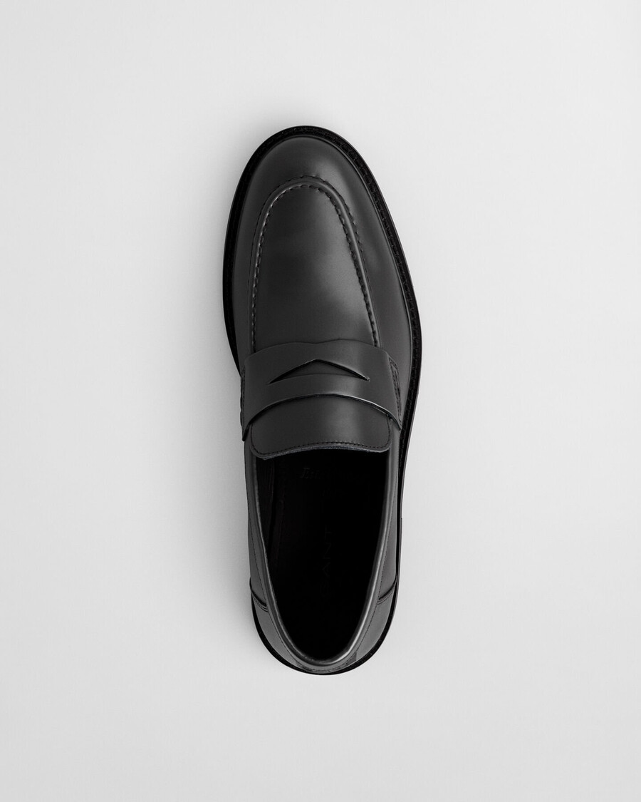 lozham leather loafers - black