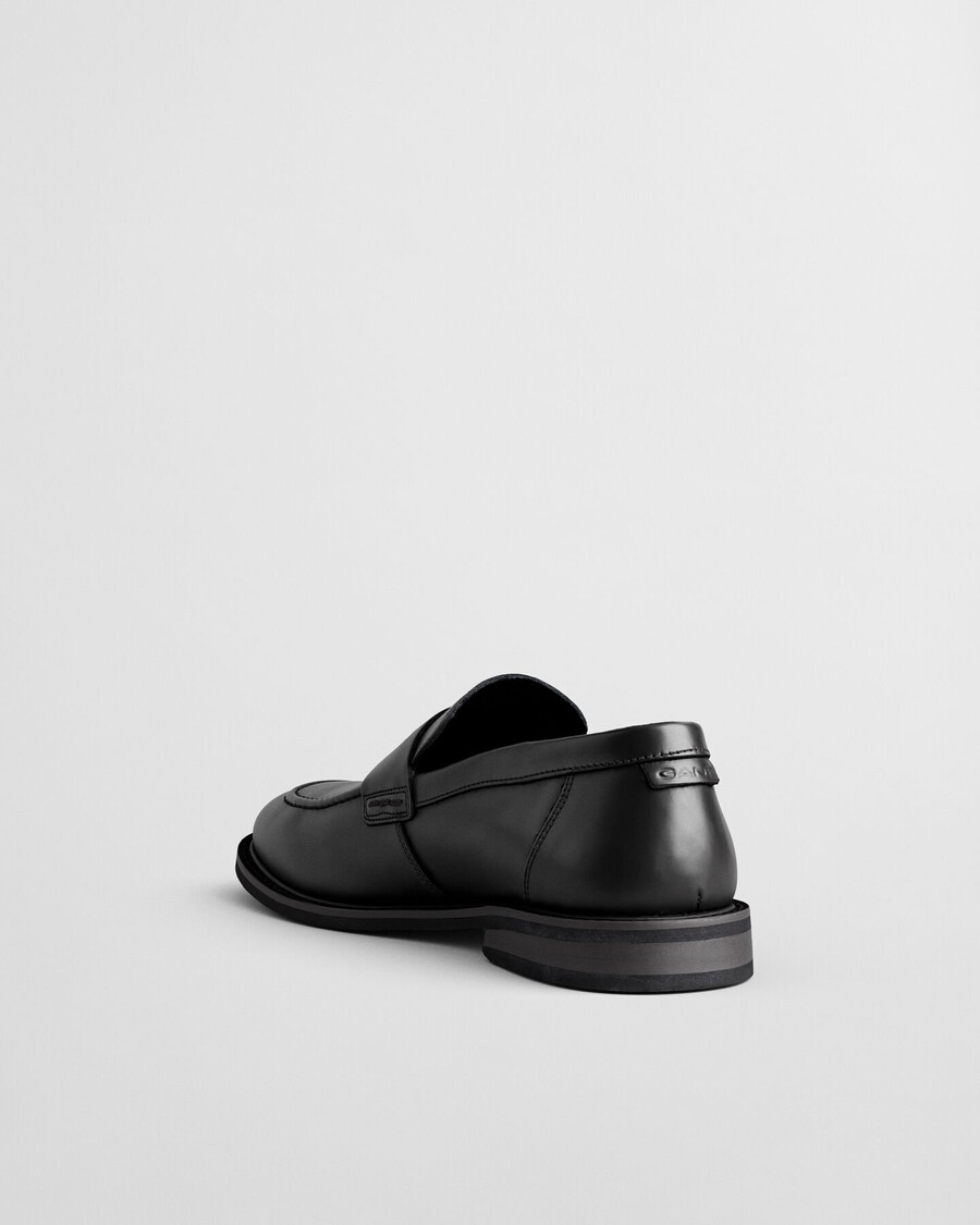 lozham leather loafers - black