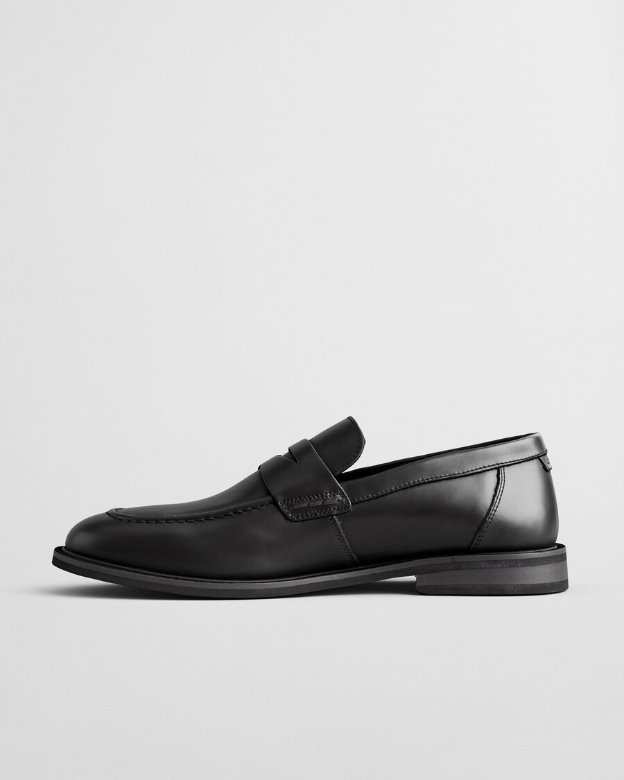 lozham leather loafers - black