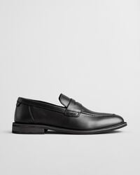 lozham leather loafers - black