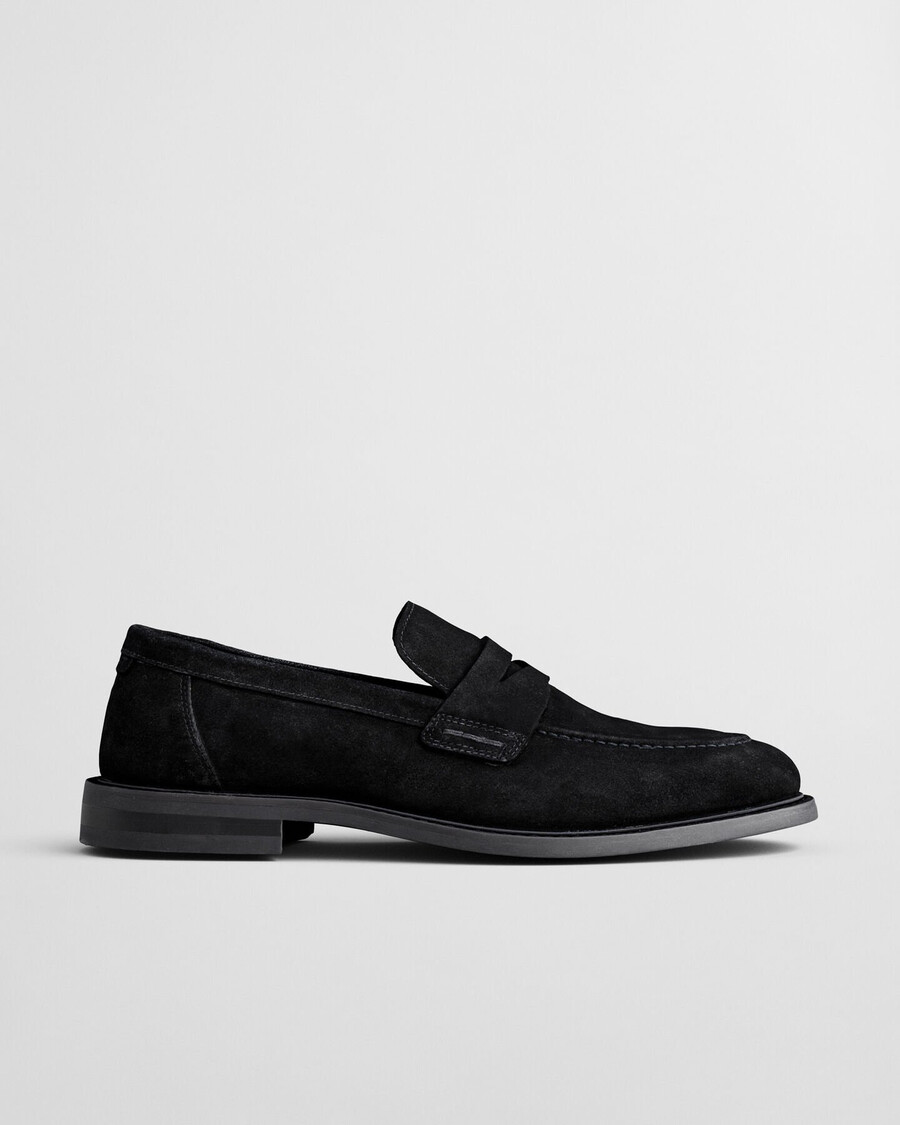 lozham suede loafers - black
