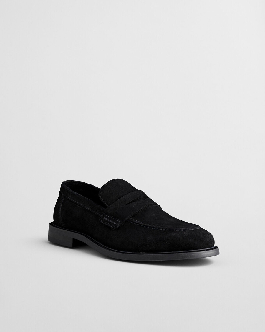 lozham suede loafers - black