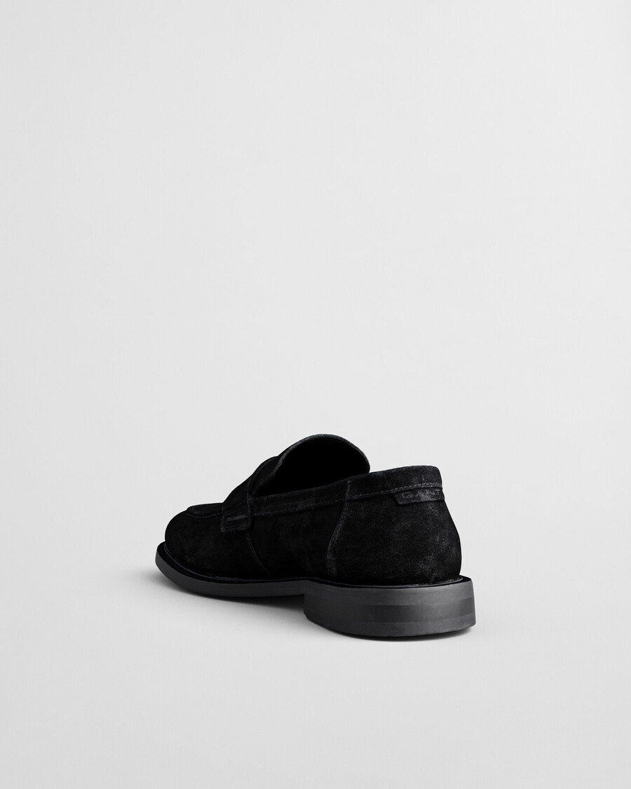 lozham suede loafers - black