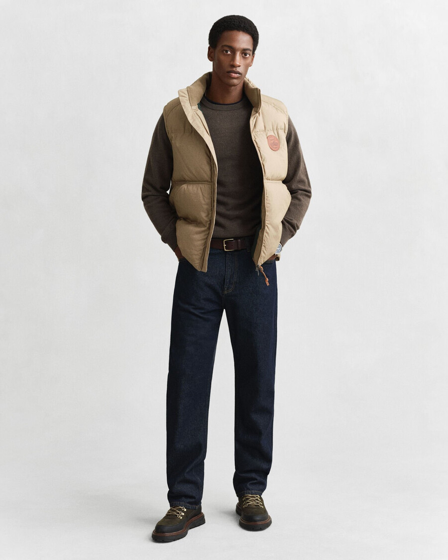 superfine lambswool crew neck sweater - seawood melange