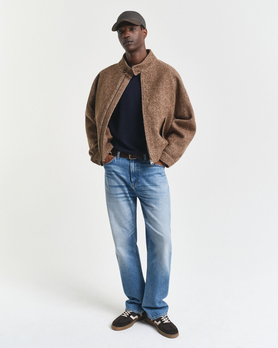 superfine lambswool crew neck sweater - marine