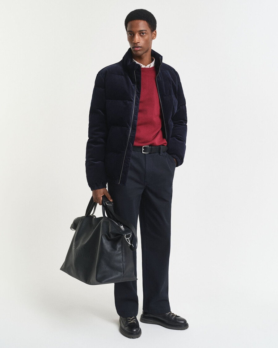 superfine lambswool crew neck sweater - plumped red