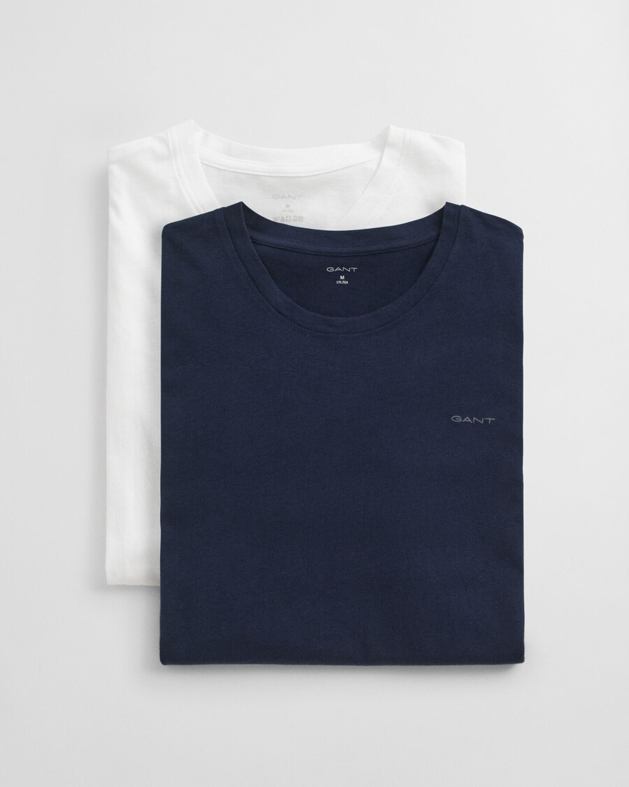2pack crew neck tshirts - navy white