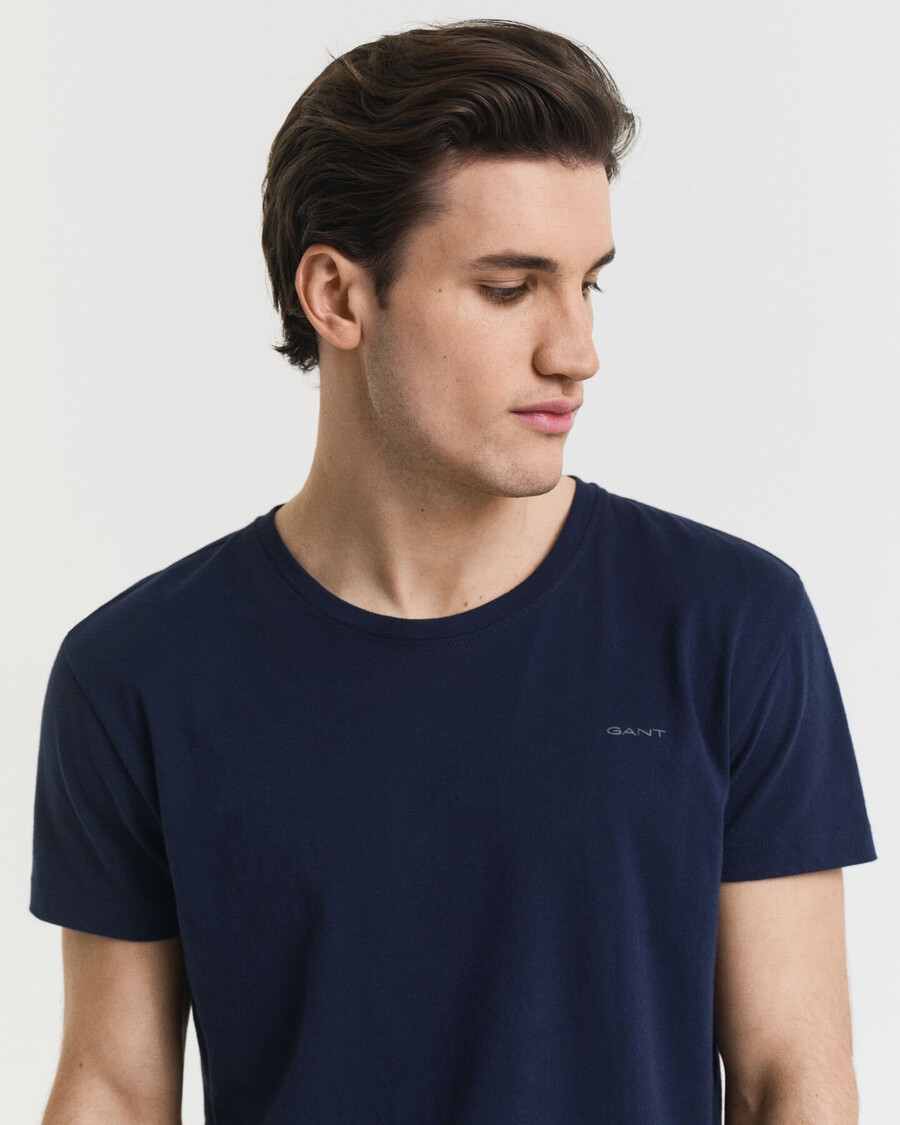 2pack crew neck tshirts - navy white