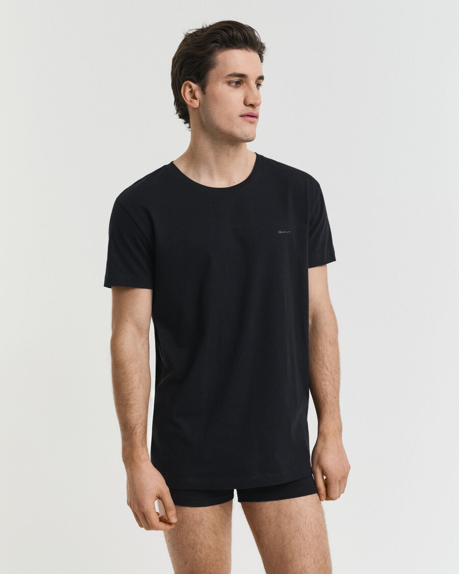2pack crew neck tshirts - black white