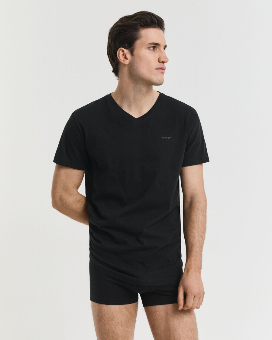 2pack vneck tshirts - black white