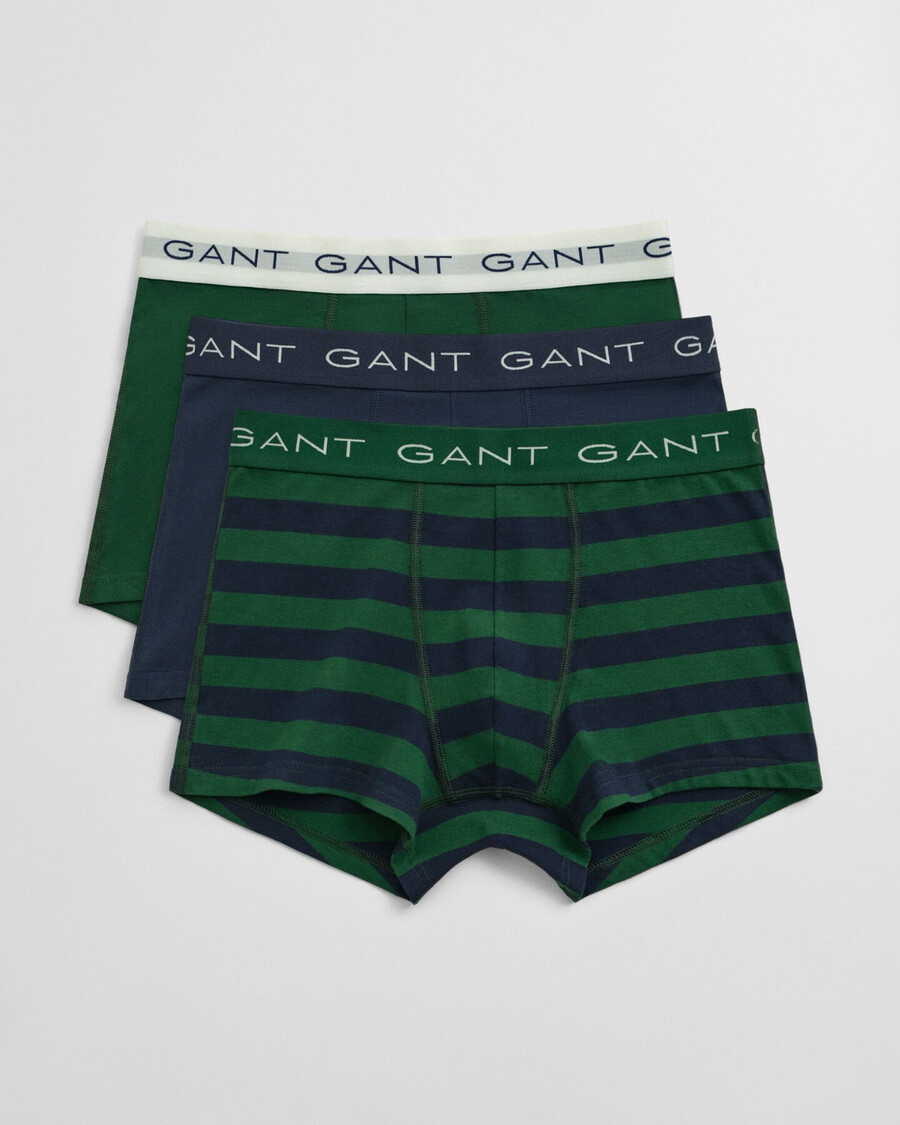 3pack striped trunks - forest green