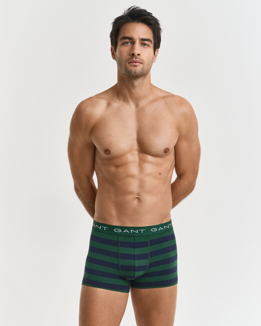 3pack striped trunks - forest green