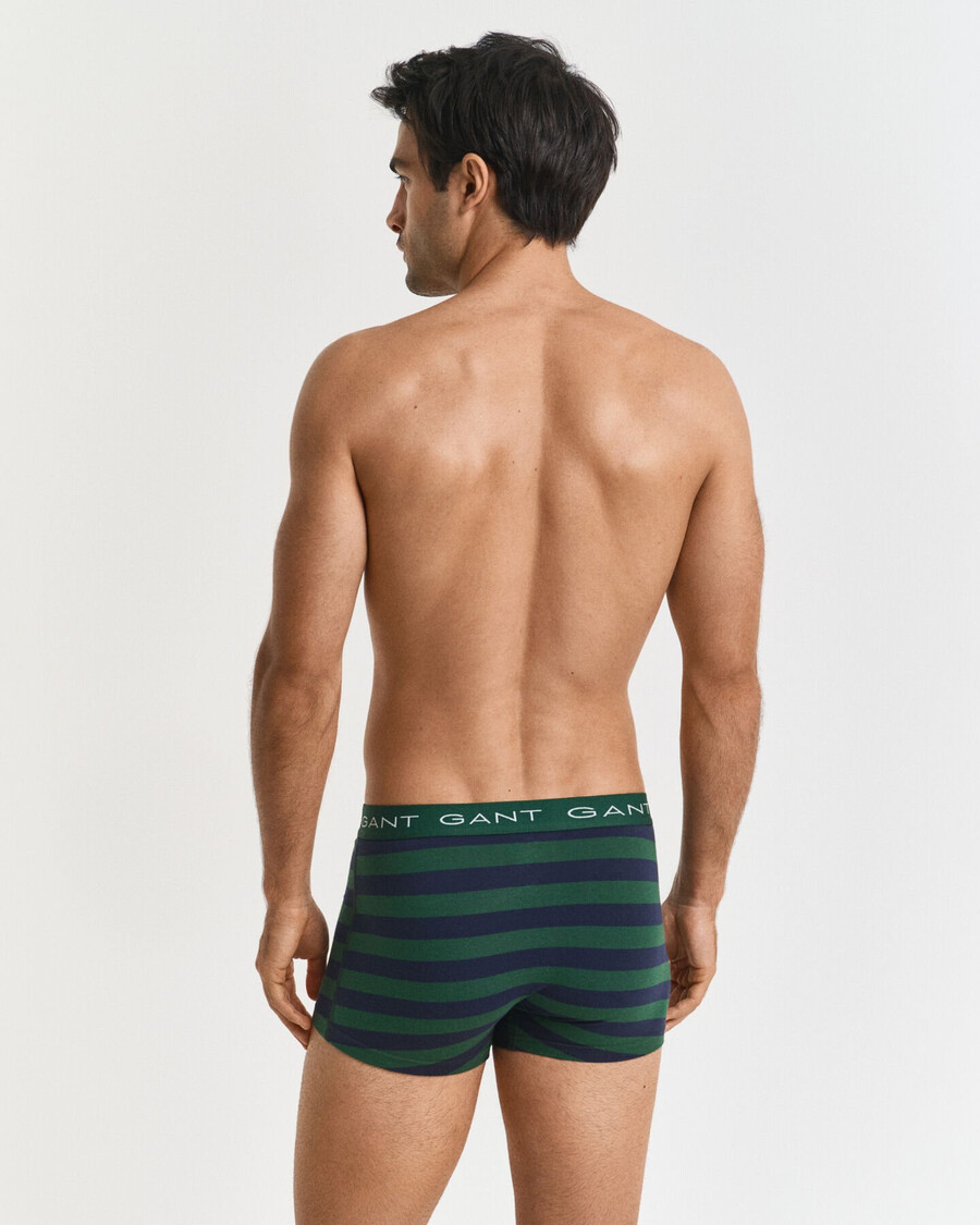 3pack striped trunks - forest green