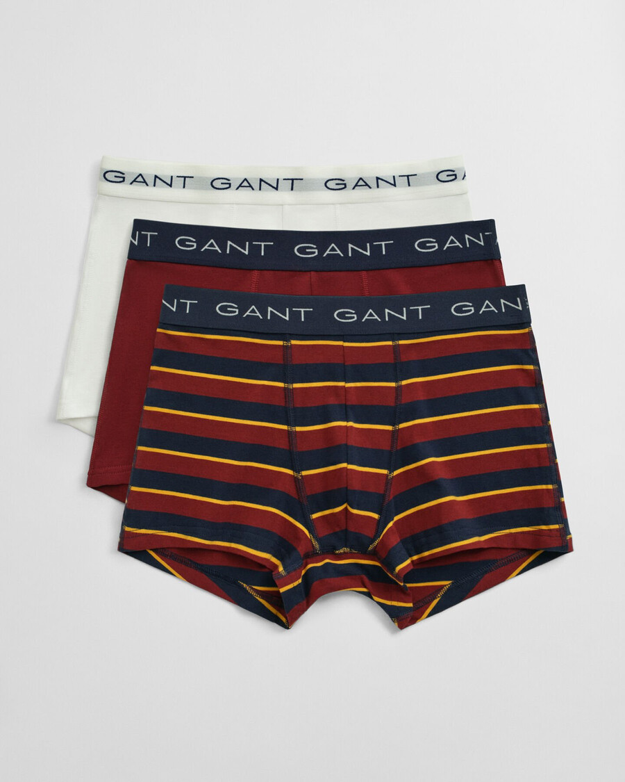 3pack multistriped trunks - plumped red