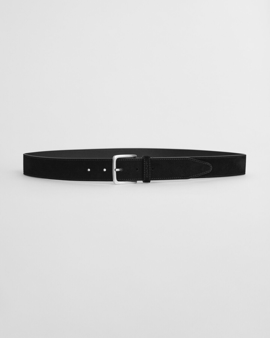 classic suede belt - black