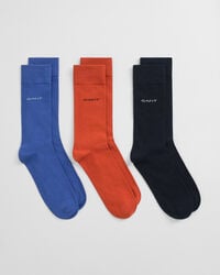 3pack soft cotton socks - rich blue