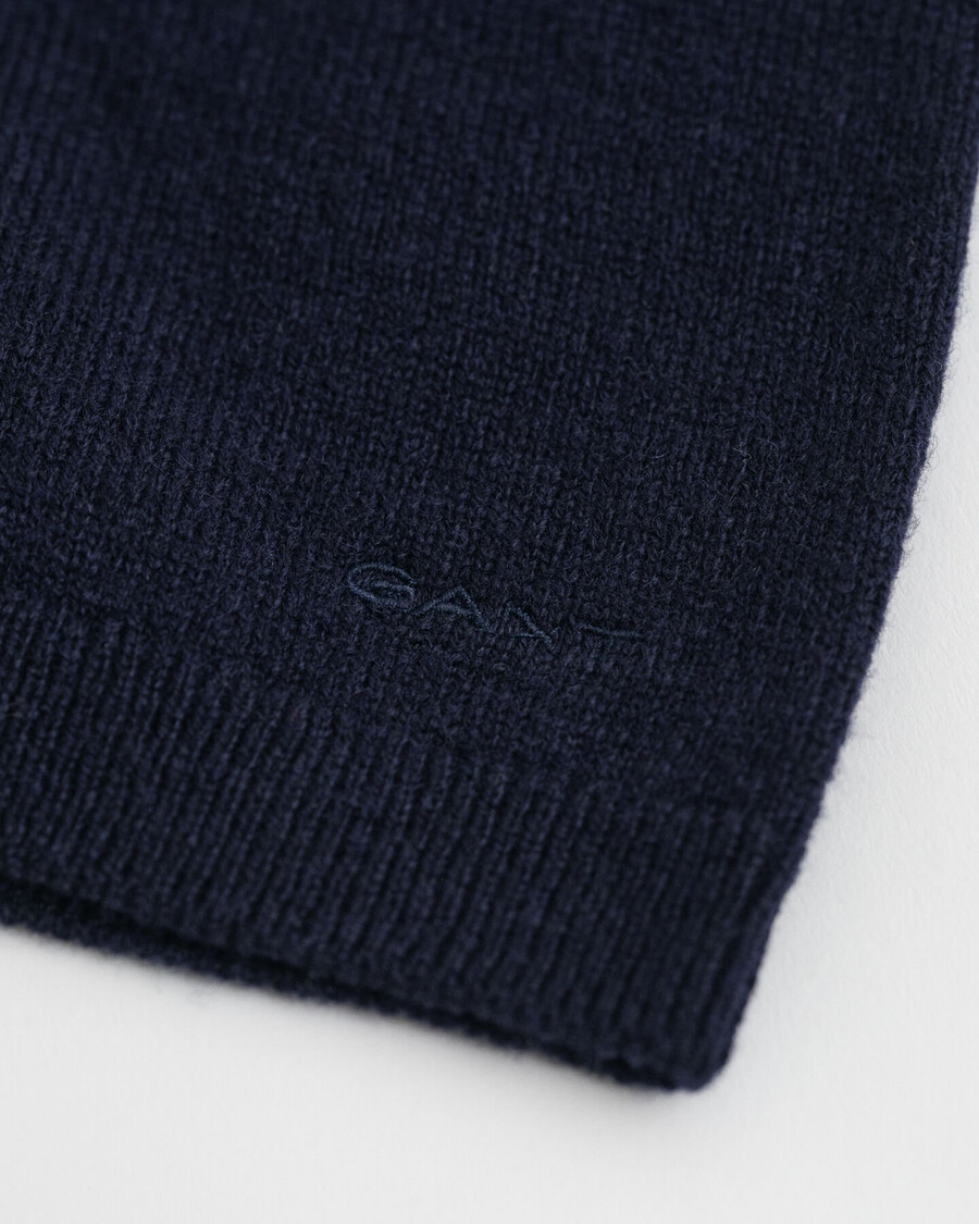 superfine lambswool short sleeve crew neck sweater - evening blue