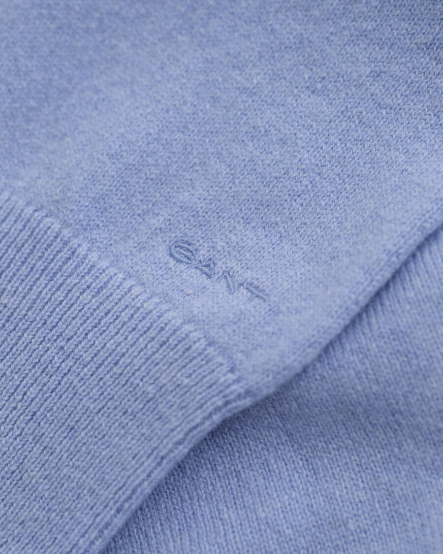 superfine lambswool crew neck sweater - clear sky