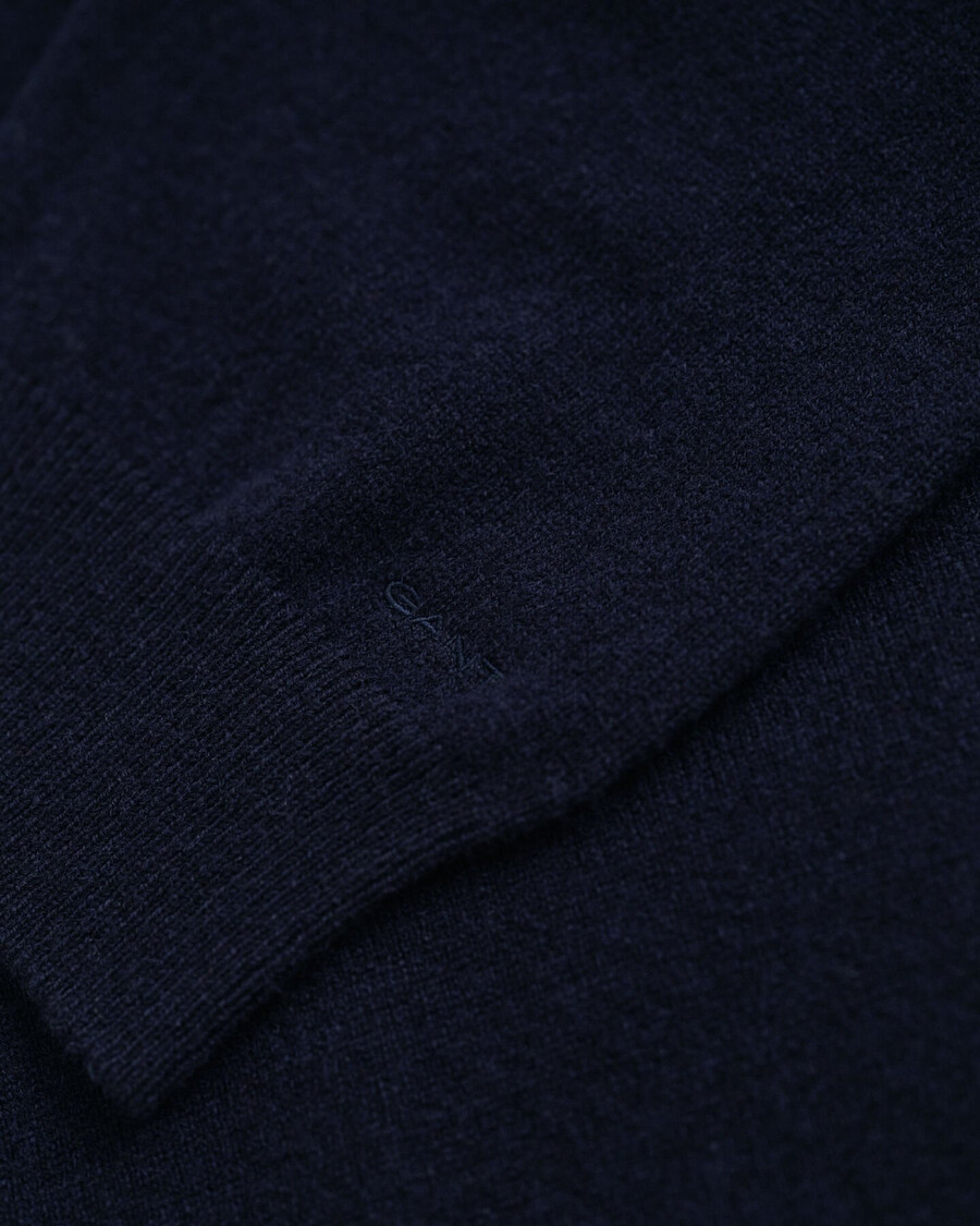 superfine lambswool crew neck sweater - evening blue