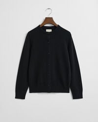 superfine lambswool cardigan - black