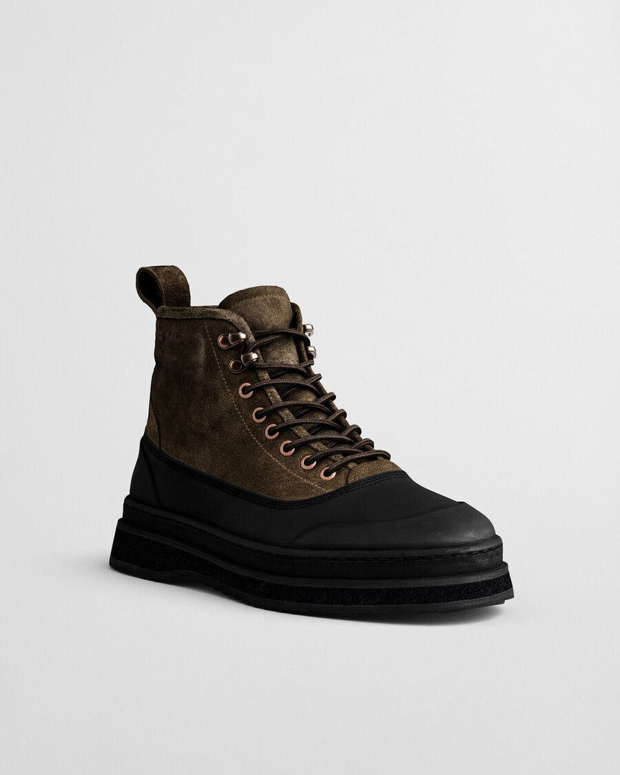 blistown suede laceup boots - warm khaki