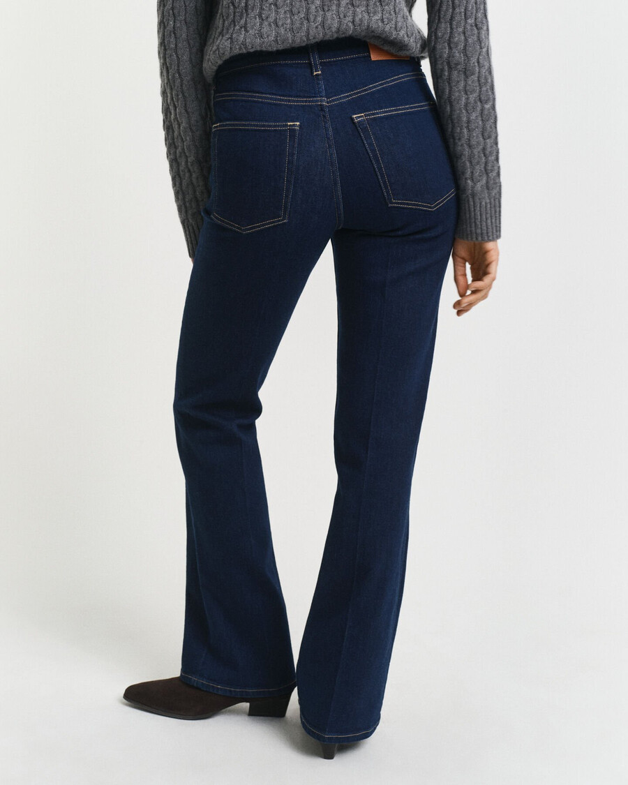 slim fit flared jeans - dark blue