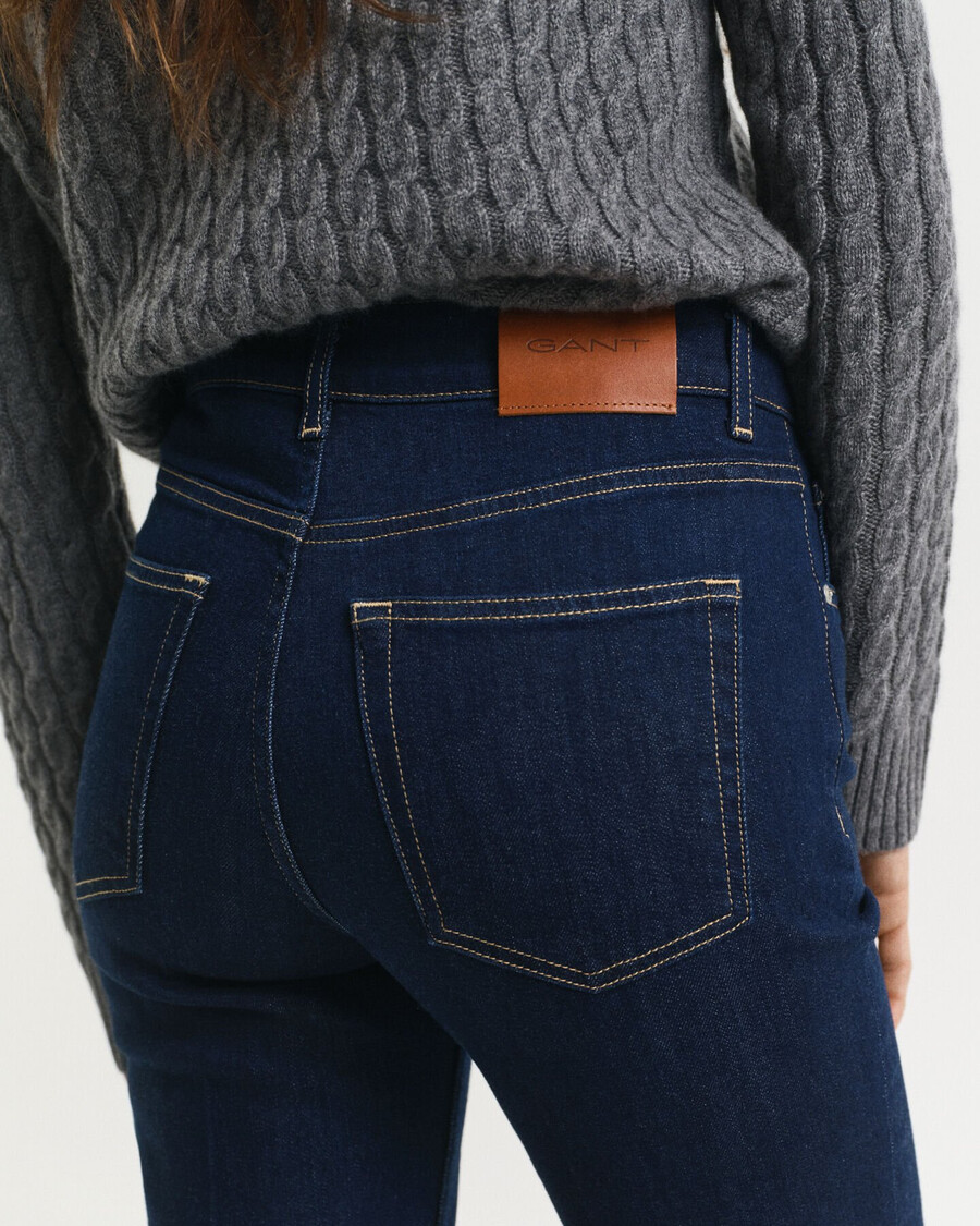 slim fit flared jeans - dark blue