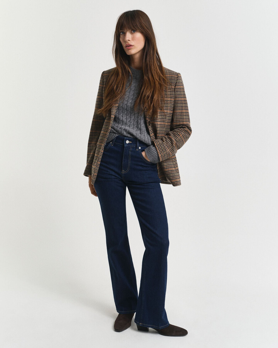slim fit flared jeans - dark blue