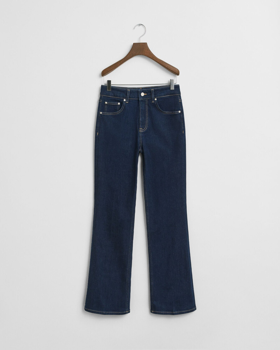 slim fit flared jeans - dark blue