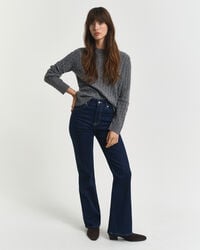 slim fit flared jeans - dark blue