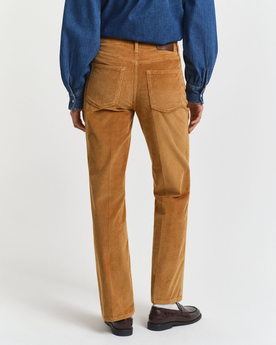 flared corduroy jeans - whiskey brown