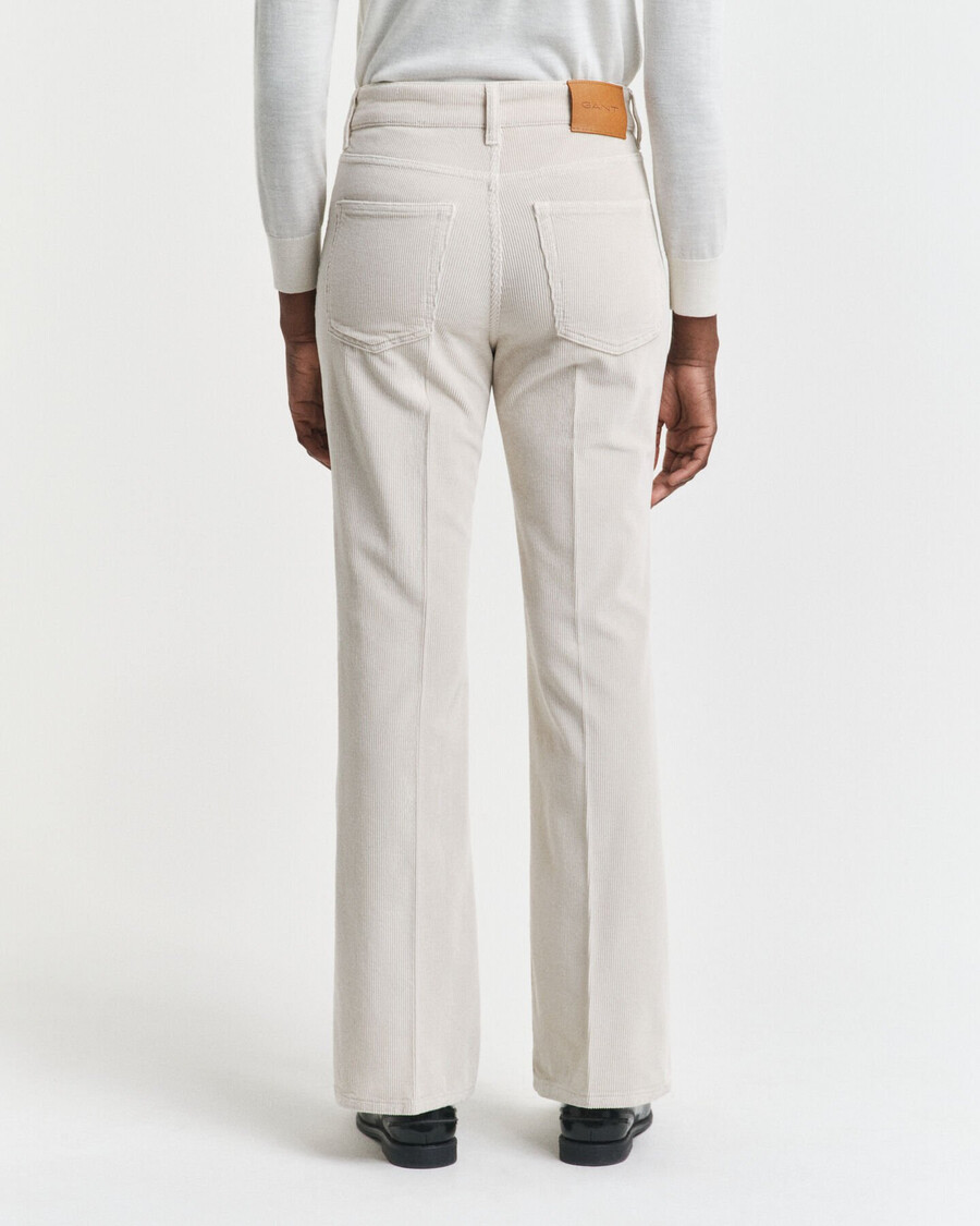 flared corduroy jeans - putty