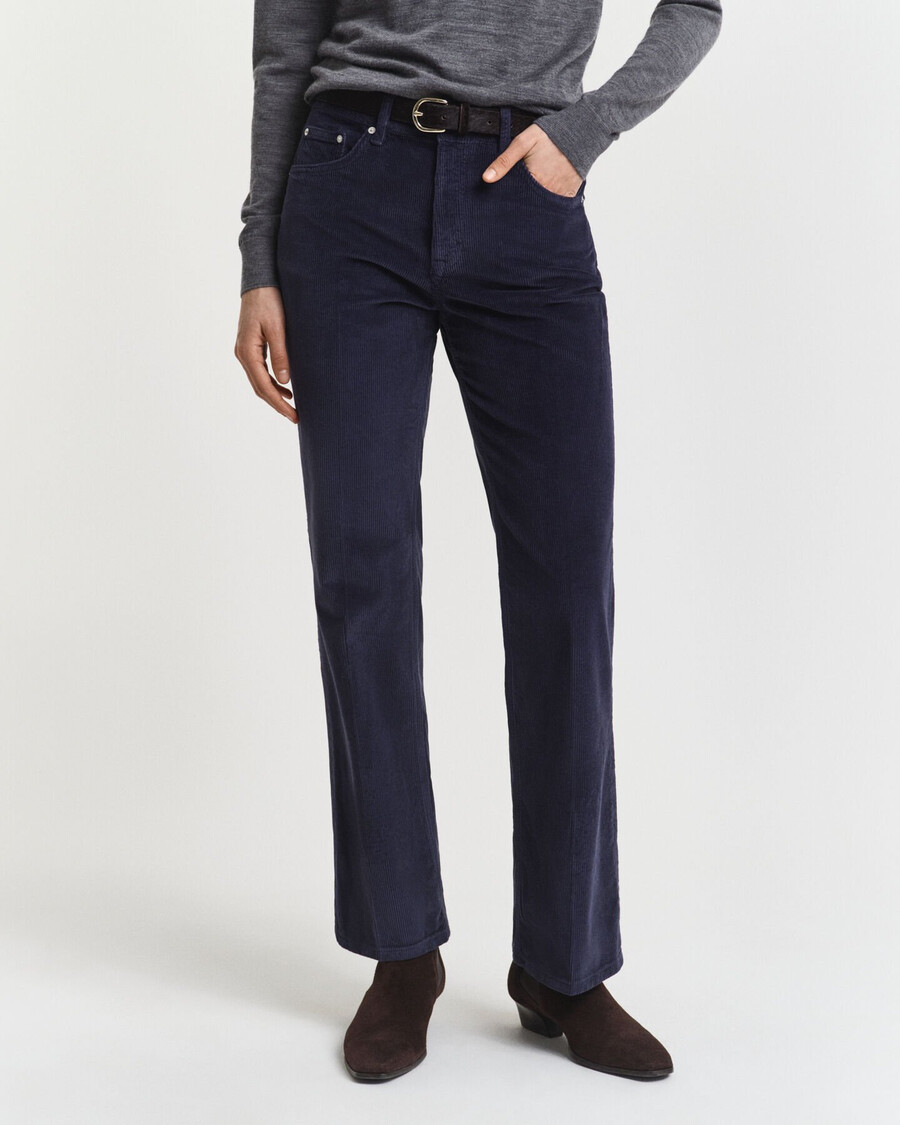 flared corduroy jeans - evening blue