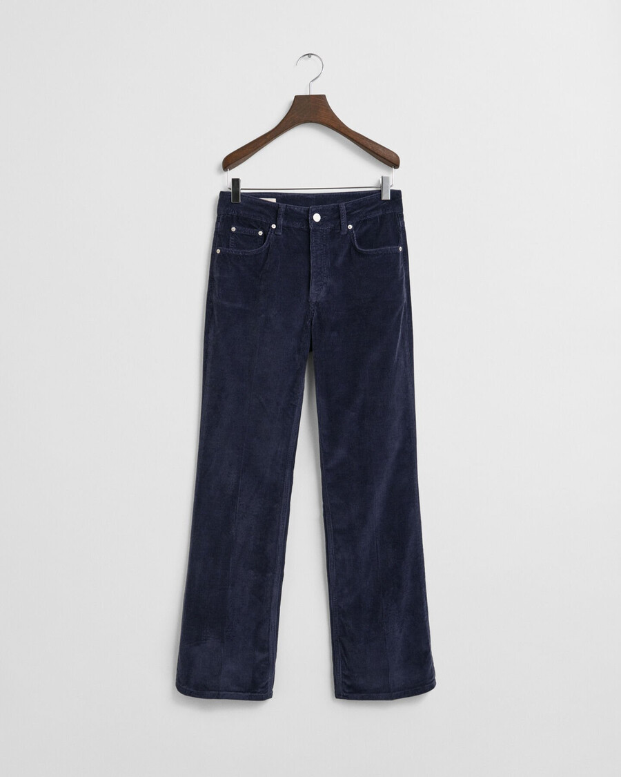 flared corduroy jeans - evening blue