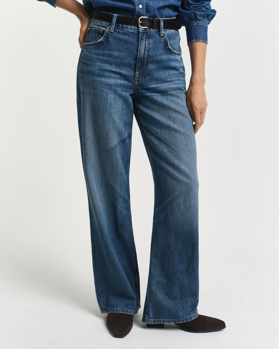 relaxed fit jeans - mid blue broken in