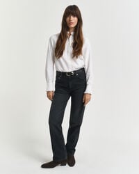 straight leg stretch jeans - black broken in