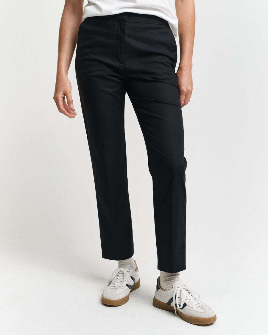 slim cigarette slacks - ebony black