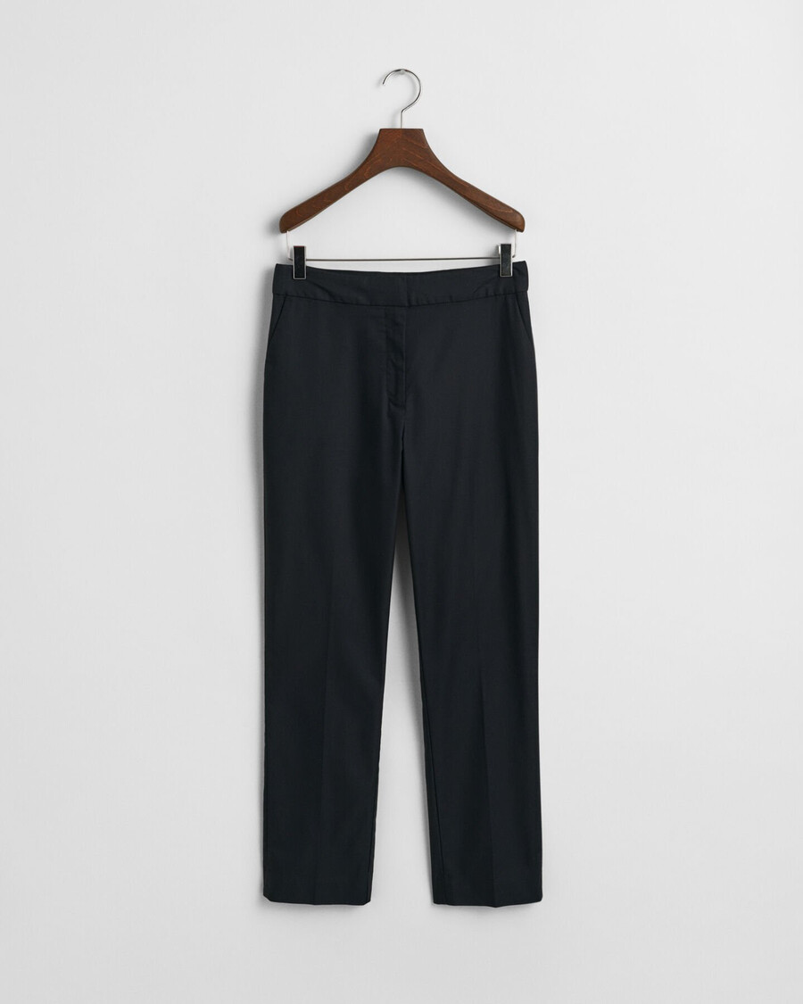 slim cigarette slacks - ebony black