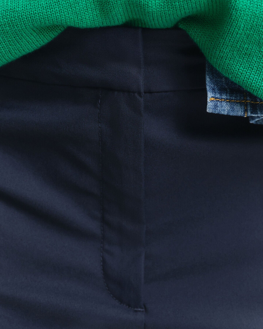 slim cigarette slacks - evening blue