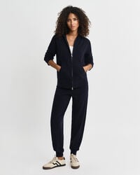 knitted superfine lambswool pants - evening blue
