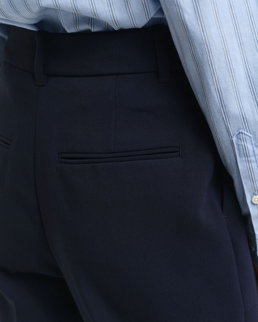 slim fit flared slacks - evening blue