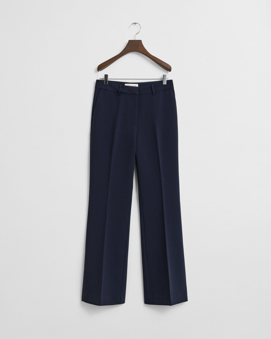 slim fit flared slacks - evening blue
