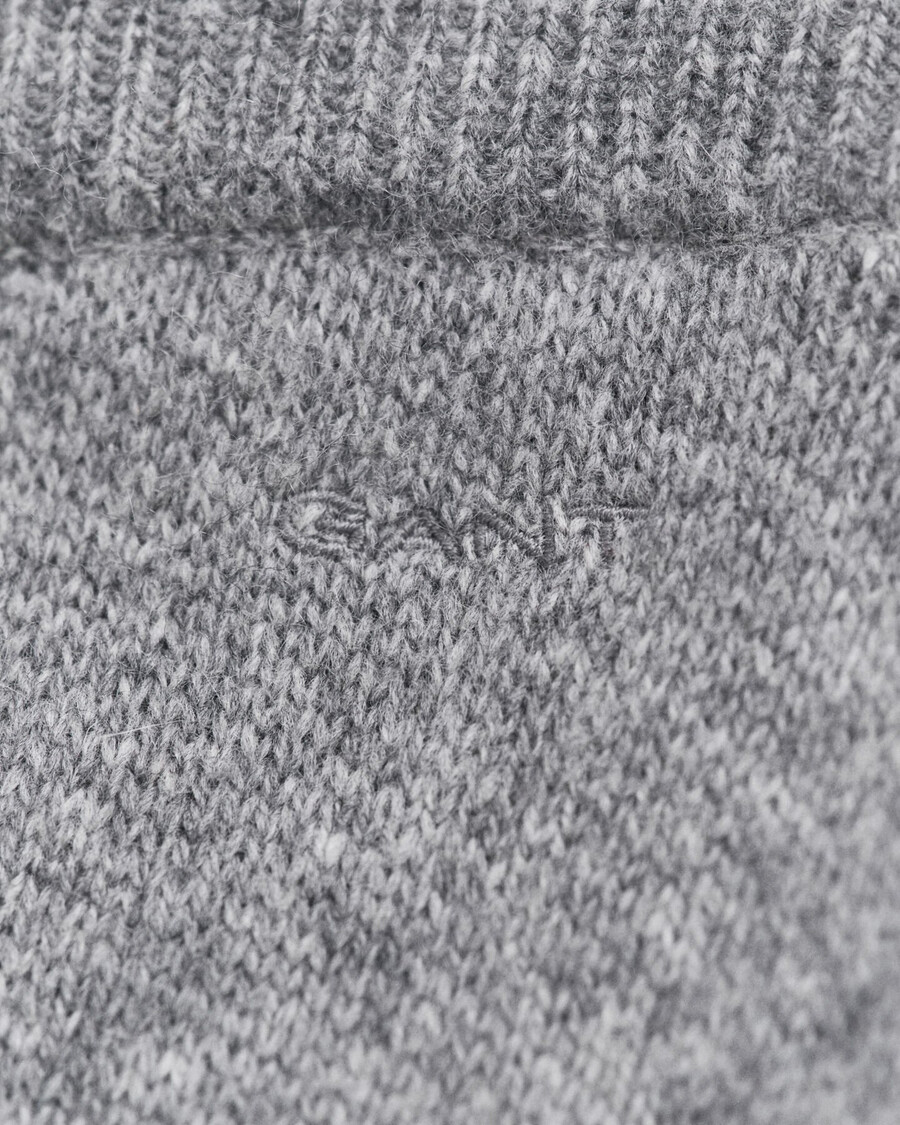 knitted wool pants - charcoal melange