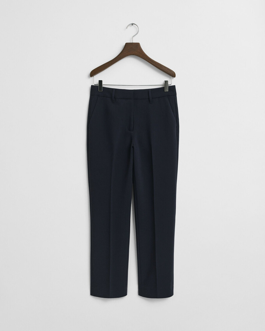 slim fit fluid slacks - evening blue