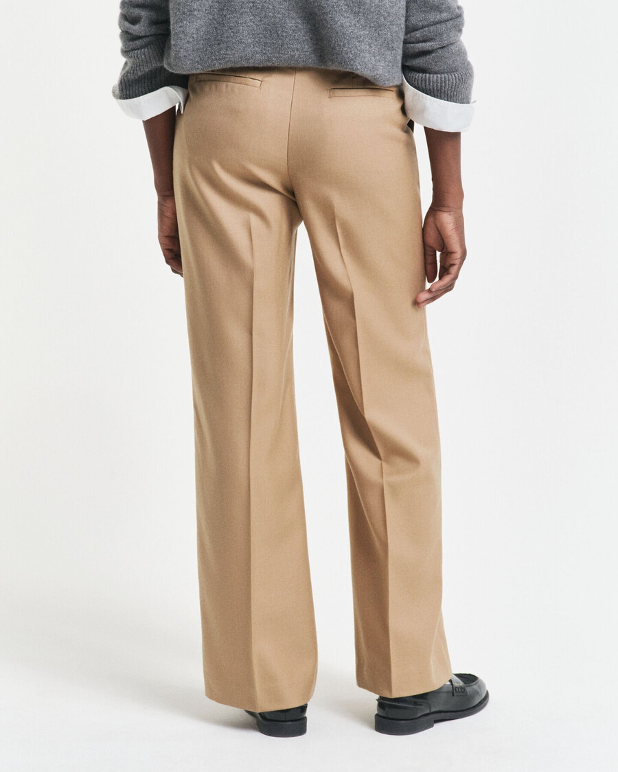 tailored wool blend pants - warm khaki