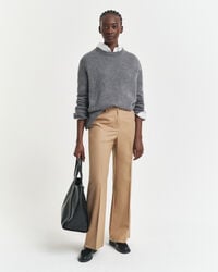 tailored wool blend pants - warm khaki